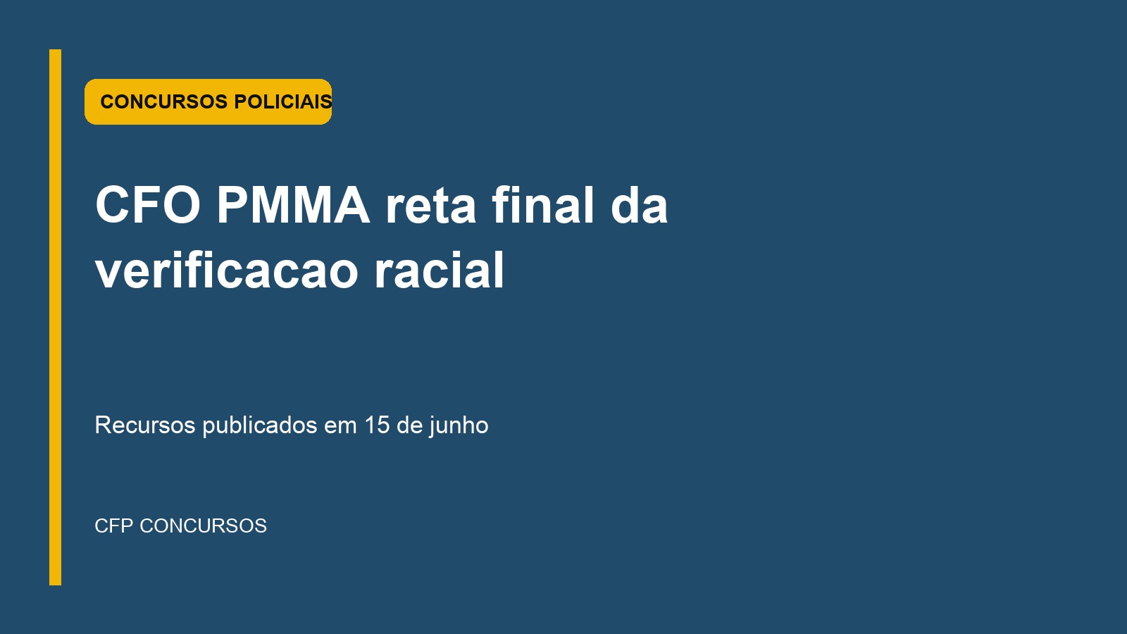 CFO PMMA 2026: resultado dos recursos da verificação racial aperta a reta final para futuros oficiais