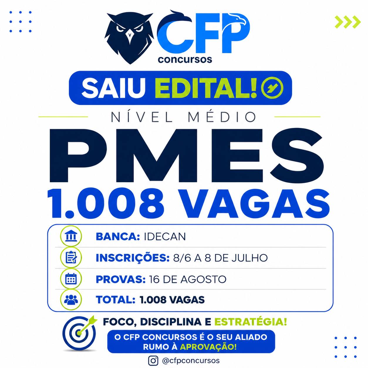 Concurso PMES 2026: Saiu Edital com 1.008 Vagas para Soldado