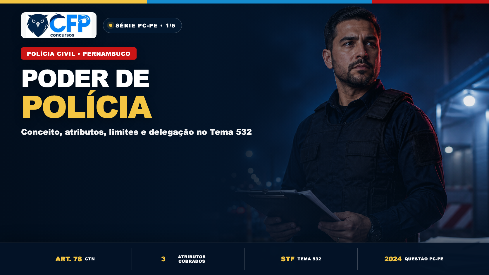 Poder de polícia administrativa: conceito, atributos e limites para a PC-PE