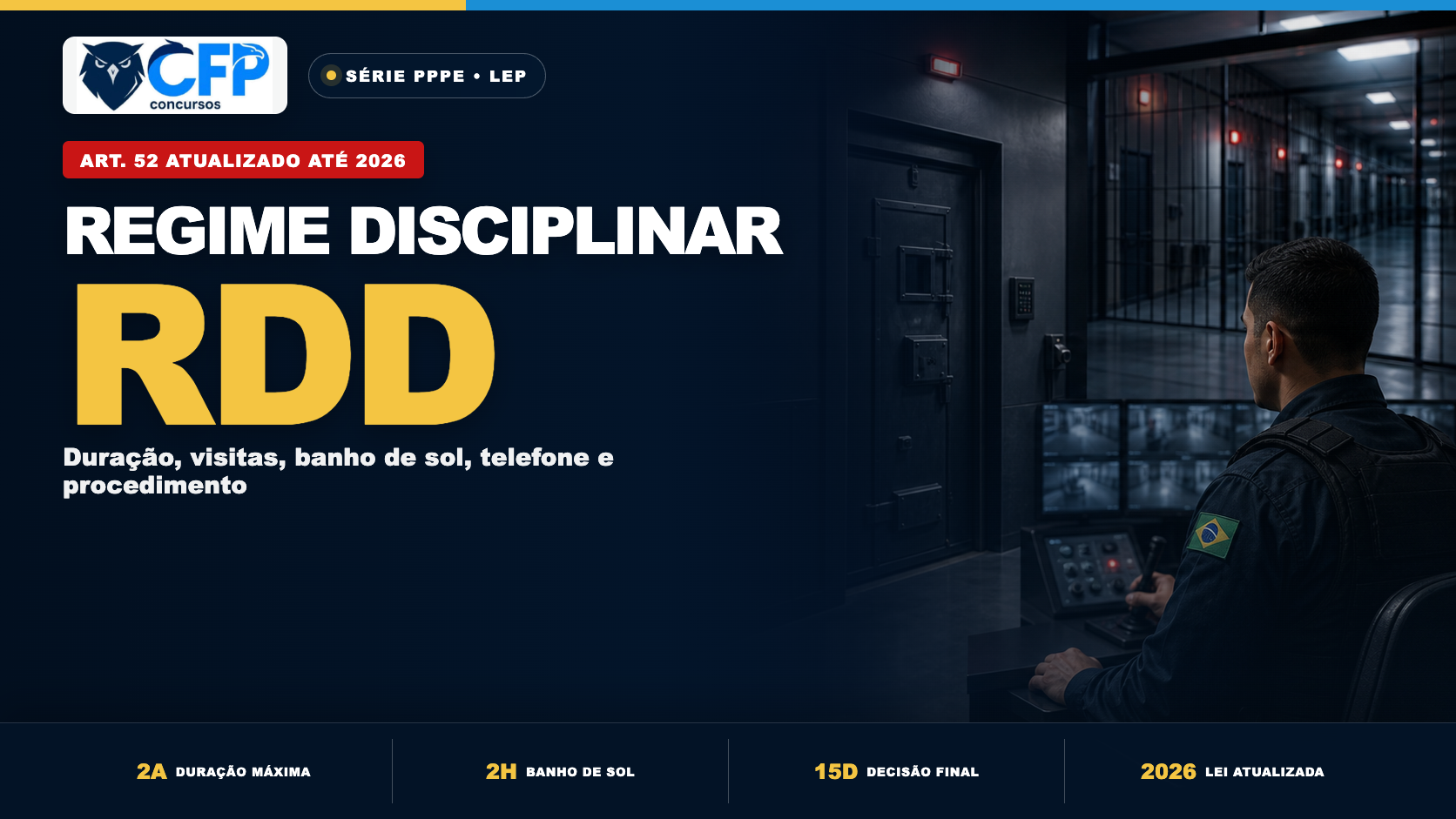 RDD na LEP: regras do regime disciplinar diferenciado atualizadas para 2026