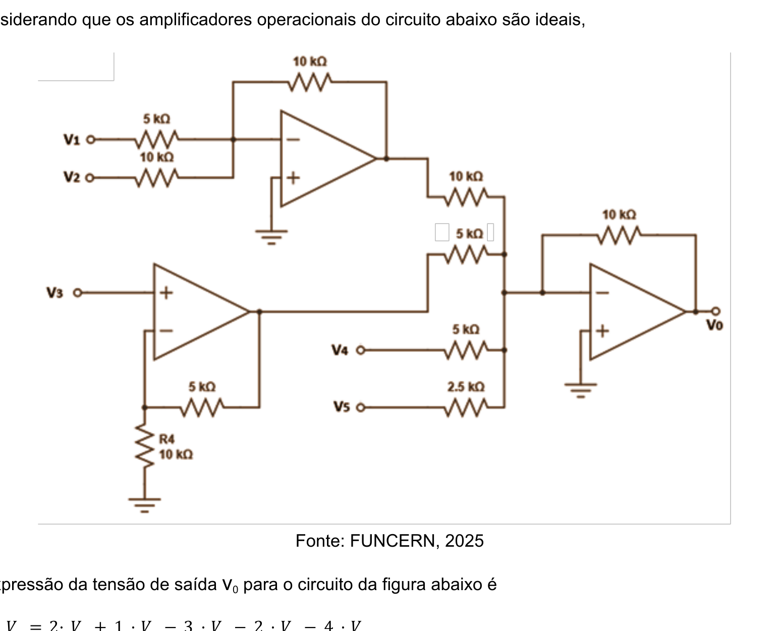 Circuito com amplificadores operacionais ideais