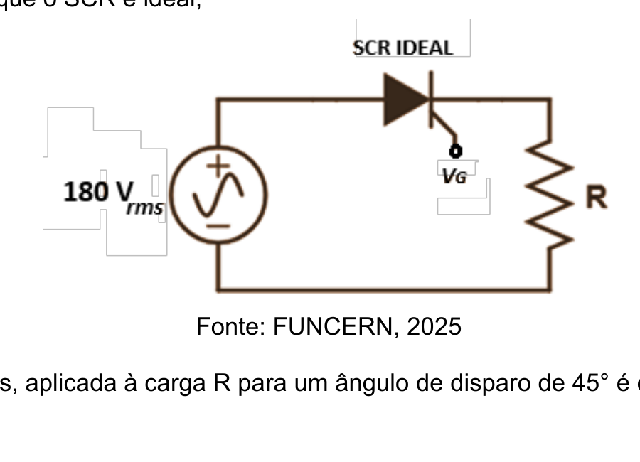Retificador controlado de meia onda com SCR
