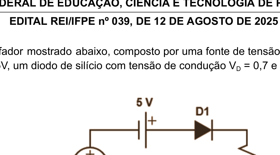 Circuito ceifador com fonte CC e diodo