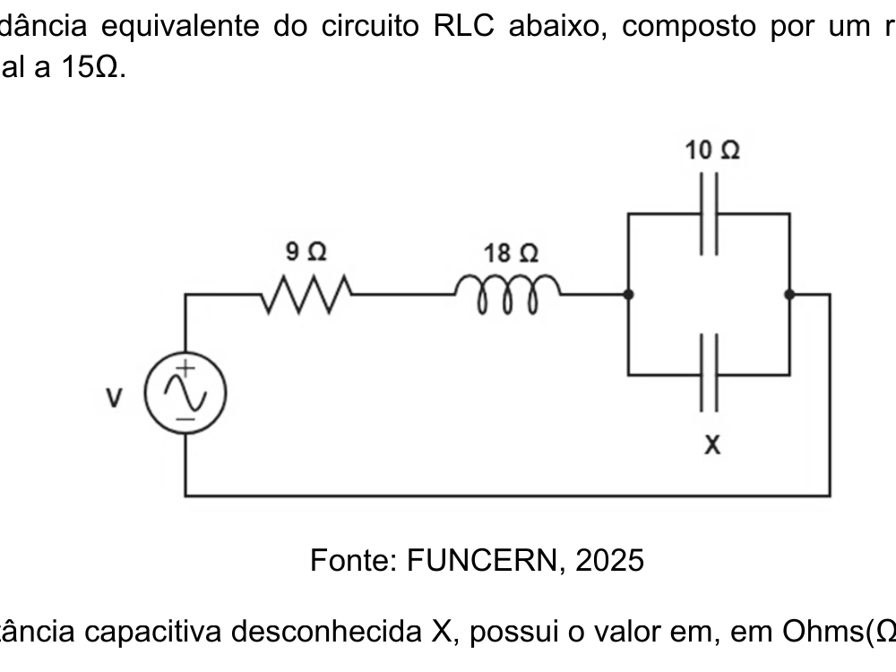 Circuito RLC com duas capacitâncias