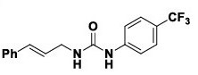 Estrutura de ureia N-cinamil-N'-(4-trifluormetilfenil) com ligacao dupla alilica e grupo CF3