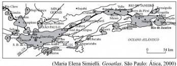 Mapa megalópole SP-RJ