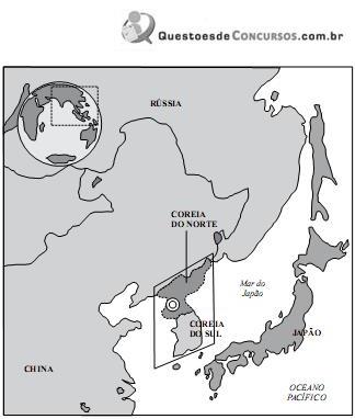 Mapa do Extremo Oriente asiático