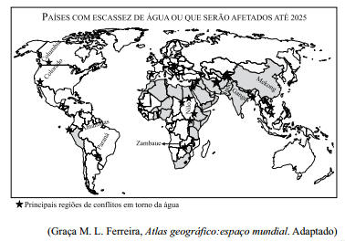 Mapa escassez de água mundial 2025
