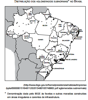 Mapa IBGE aglomerados subnormais