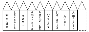 Sequência de cores cerca de madeira