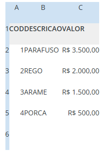 Planilha Excel - Soma dos valores