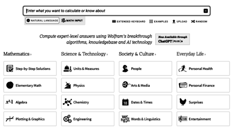 Interface de mecanismo de busca matemática e científica