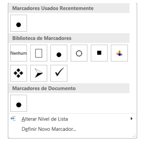 Figura com marcadores simbólicos Word