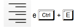 Outro ícone e Ctrl+E