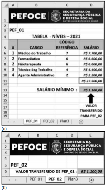 Planilhas Excel PEF_01 e PEF_02