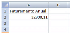 Planilha Excel - Faturamento Anual