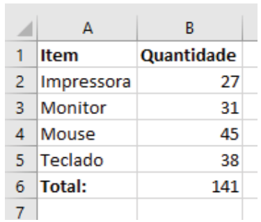 Planilha Excel - Questão 537