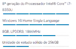 Configurações do notebook