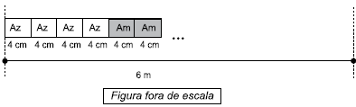 Sequência de azulejos azuis e amarelos
