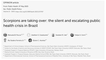 Artigo científico sobre escorpionismo no Brasil
