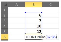 Imagem da questão Q814069 - Planilha Excel função CONT.NÚM