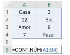 Planilha Excel para questão