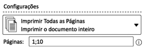 Configuração de impressão no Word