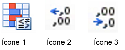 Ícones do Excel 2010 para identificação de funções