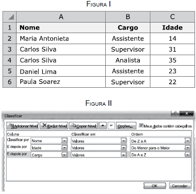 Excel classificação