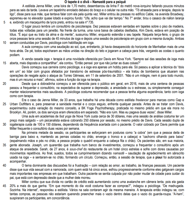Texto para a questão