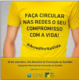 Mensagem campanha contra suicídio