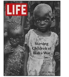 Capa da revista Life com crianças vítimas da guerra de Biafra