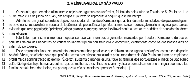 Texto de apoio Raízes do Brasil