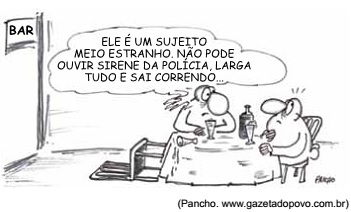 Tira de humor policial - bar