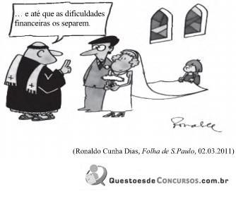 Charge de casamento: ...e até que as dificuldades financeiras os separem.