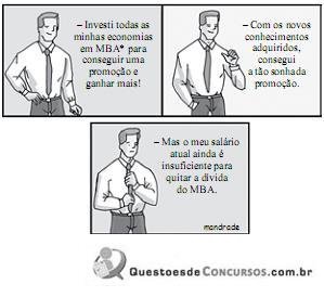 Tira sobre MBA e promoção