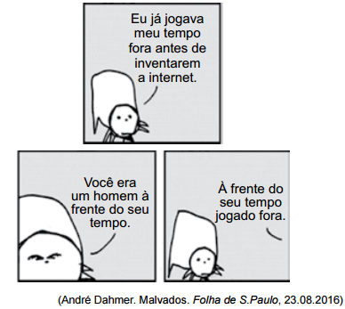 Tira quadrinhos André Dahmer Malvados internet tempo